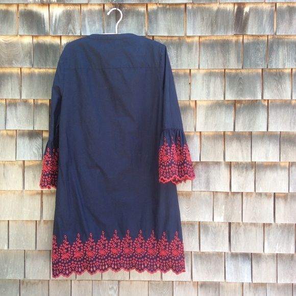 J. Crew Dress red eyelet lace - Picture 2 of 3